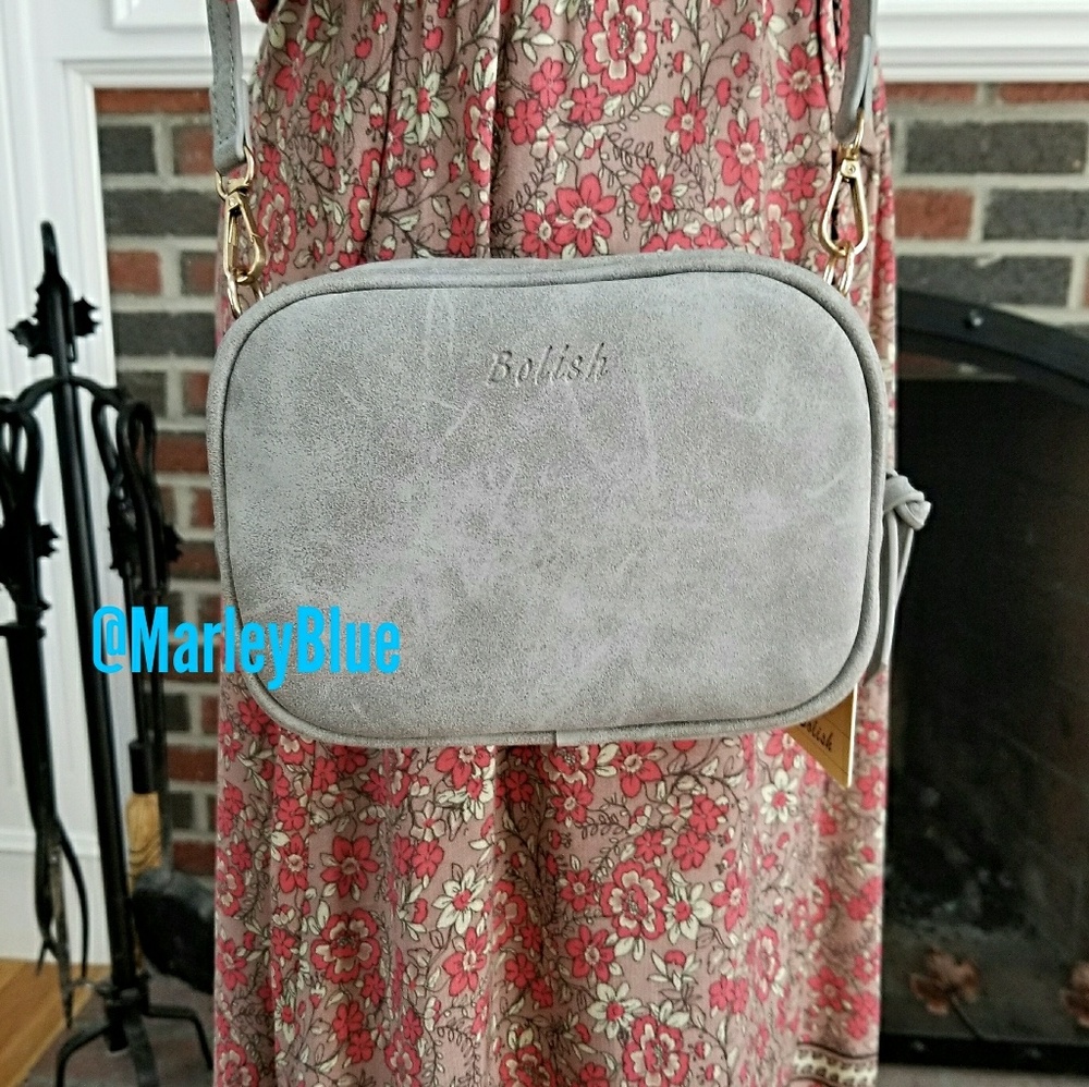 Buy2 Get 1 FREE!!⭐️ Small Zipper Grey Crossbody Bag Pocketbook